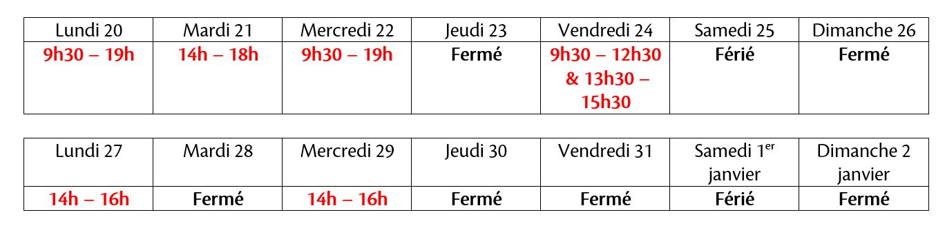 hoaires fin dannée 2021